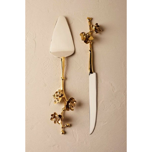 Unique Stainless Steel <b>Cake</b> <b>Server</b> Set with Natural Wooden Handle Wedding Birthday Parties Decor Metal <b>Cake</b> Tools - Product Image 3