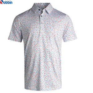 Polos de golf pour hommes, pour l'extérieur, Super Septembre, logo personnalisé, légers, extensibles dans les 4 sens, coupe ajustée, imprimé à motifs, col rigide - Product Image 3