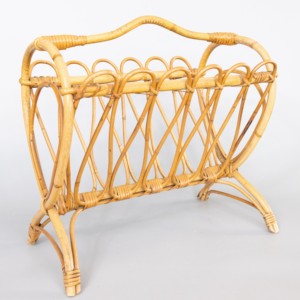 Porta revistas de ratán, precio de fabricante, soporte para periódicos de caña natural, contenedores para folletos y libros - Product Image 1