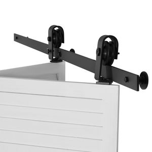 Kit Binario per Porta Scorrevole a Soffietto (Barn Door) da 52 Pollici, Montaggio Superiore, Resistente, Facile Installazione, Scorrimento Fluido e Silenzioso - Product Image 1
