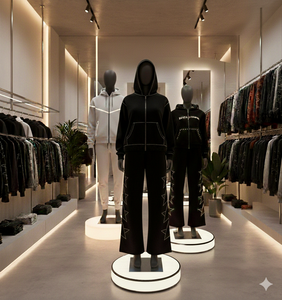 Fabricante Ranzia Industry de Sudaderas con Capucha y Pantalones Deportivos de Forro Polar Grueso Personalizados, Sudadera con Capucha y Cremallera Completa, Lavado Ácido, con Pedrería - Product Image 5