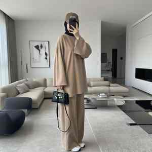 ชุดอาบายะห์สีน้ำเงินกรมท่าทันสมัยสำหรับสตรีมุสลิม ดีไซน์หรูหราแบบดูไบ เรียบร้อย สวมใส่ได้ทุกวัน น้ำหนักเบา ระบายอากาศได้ดี ยาวคลุมเท้า สไตล์ลำลอง - Product Image 6