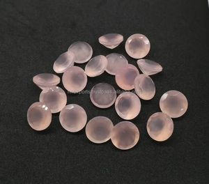 Piedra Preciosa Suelta Certificada de Calcedonia Rosa Natural de 5 mm, Corte Brillante Redondo Facetado, del Fabricante en Línea, Distribuidor Regular de Alibaba - Product Image 1