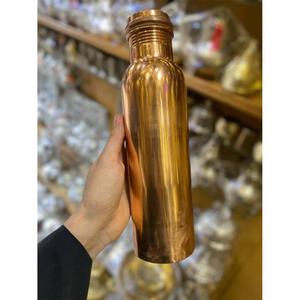 Pure <b>Copper</b> Water Bottle <b>Screw</b> On Lid Metal Drinking Bottle For Travel Camping Hiking Reusable With Lid Adult Use - Product Image 4