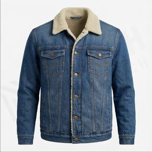 Chaqueta vaquera de invierno para hombre 2025, cálida, gruesa, Color personalizado, logotipo frontal, alta calidad, talla grande - Product Image 2