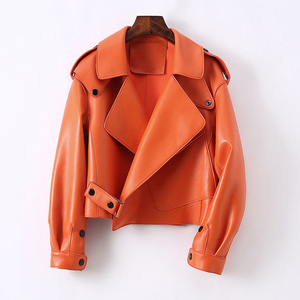 Chaqueta de Cuero para Mujer, Transpirable, con Botones de Lona, para Invierno, Uso en Exteriores, Gran Venta - Product Image 6
