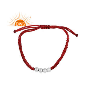 Pulsera Dori de algodón rojo de plata de ley oxidada más vendida, joyería personalizada para mujer, regalo para ella - Product Image 3