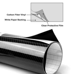 Vinilo Adhesivo de Fibra de Carbono 7D Negro Brillante para Autos, Laptops y Teléfonos, con Tecnología Anti-Burbujas y Liberación de Aire - Product Image 3