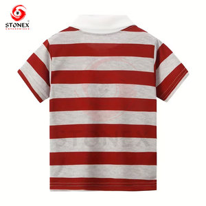 Polo décontracté à manches courtes pour garçon, col ouvert, couleur unie, tricoté, 100% coton, respirant, écologique, tendance, été - Product Image 2