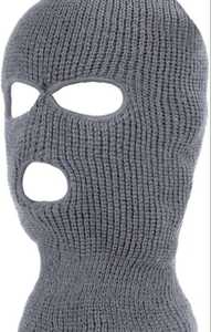 Balaclava tricotée à 3 trous pour l'hiver, masque de ski intégral pour sports de plein air, bonnet chaud - Product Image 4