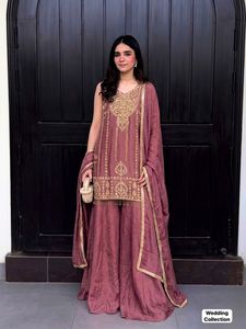 Indian Traditional Wedding Outfit in Rangoli Crush with Embroidery Work Sharara Suit for Women Fancy Wear for Every Festival - Product Image 4