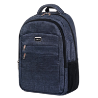 Sac à dos pour ordinateur portable en polyester souple de 15,6 pouces, fermeture éclair étanche, bandoulière arquée, poche intérieure, design unisexe, logo, 36-59L