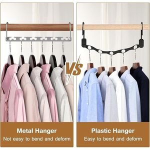 Set di 6 Appendiabiti Salvaspazio in Metallo Robusto, Organizzatore Magico a Cascata per Armadio, Salvaspazio per Guardaroba, per Spazi Ristretti - Product Image 2