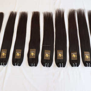 Extensiones de cabello humano liso de un solo donador, cabello indio Virgen sin procesar, tejido de Color Natural - Product Image 3