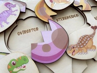 Puzzle en bois personnalisé avec le nom d'un animal, jeu de mémoire sur le thème des dinosaures, cadeau personnalisé pour bébé, figurine en provenance du Vietnam