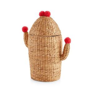 Cesta tejida de jacinto de agua con forma de cactus, cesta de almacenamiento hecha a mano, venta al por mayor, ecológica, hecha en Vietnam - Product Image 3