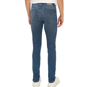 Vaqueros y Chaqueta de Mezclilla Azul para Hombre, Estilo Urbano, Corte Ajustado, Vaqueros Estrechos, Ropa Casual para Hombre - Product Image 1