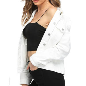 Veste en jean pour femme, tendance et très vendue, légère, écologique, avec logo personnalisé imprimé - Product Image 3