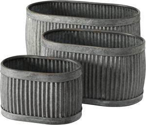 Luxury <b>Galvanized</b> Planter <b>Bucket</b> for Garden Decoration and Stylish Outdoor Plant Storage Container Application - Product Image 4