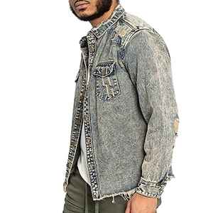 แจ็คเก็ตยีนส์ปักโลโก้ตามสั่งสำหรับผู้ชาย แจ็คเก็ตผ้าฝ้ายลำลองดีไซน์เนอร์ OEM แจ็คเก็ตยีนส์คุณภาพดีที่สุดสำหรับผู้ชาย - Product Image 2