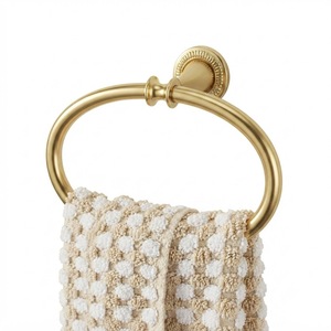 Handmade Solid Brass Decorative Stella <b>Towel</b> <b>Rack</b> Holder Wall Mounted Vintage Gold Rope Style Hand <b>Towel</b> Hanger For Luxury Hotel - Product Image 6