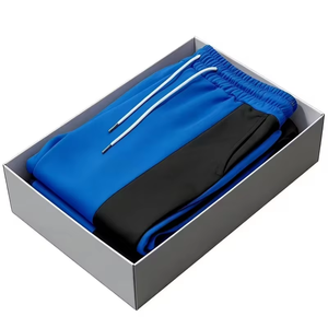 Pantalones Deportivos Formales Ajustados para Hombre, con Bloques de Color, Bolsillos, Cierre con Cordón, Tela de Lana Peinada, Ligeramente Elásticos - Product Image 1