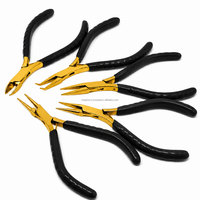Pince multifonctionnelle pour bijoux, 5 pouces, en acier inoxydable, à bec rond, pour couper les fils, pour la fabrication de bijoux faits à la main