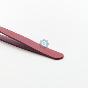 Pinces à épiler en acier inoxydable rouge, pinces de précision pour la suppression des poils, pinces à épiler pour les sourcils, pour un usage domestique, équipement de beauté - Product Image 3