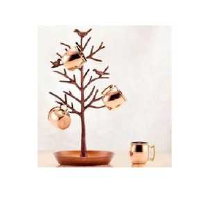 Gold Metal Coffee Mug Holder Stand with Decorative Bird and <b>Wire</b> Basket for Coffee Pods Pastel Ceramic Cup Organizer <b>Rack</b> - Product Image 5