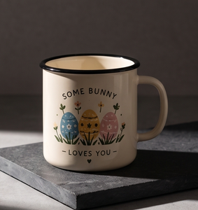 High Quality Custom Branding Enamel Coffee <b>Mug</b> Spring Celebration Series Iron Metal Cup Featuring Easter Egg Motif - Product Image 4