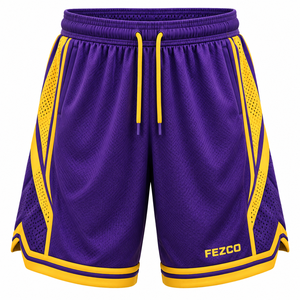 Shorts de basket-ball pour hommes, personnalisés, solides, respirants, à séchage rapide, 100% polyester, pour la remise en forme, le jogging, l'exercice, le sport, la course à pied, la plage - Product Image 6