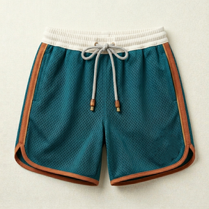 Men's Solid Board Shorts Quick Dry Elastic Waist <b>Mid</b> Waterproof High Street Style Casual Swimwear Polyester Fabric - Product Image 4