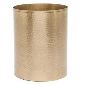 Cubo de Basura de Metal Negro Vintage de Lujo, Cubo de Basura con Patas y Diseño Floral Dorado Antiguo, Cubo de Basura de Hierro Premium para Hotel u Oficina - Product Image 2