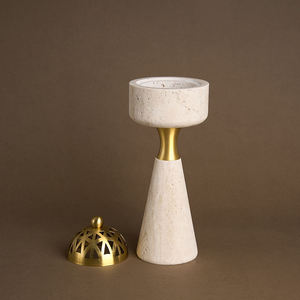 Quemador de incienso decorativo para el hogar, quemador de travertino, quemador de incienso Bakhoor, quemador de Bakhoor para Ramadán - Product Image 3