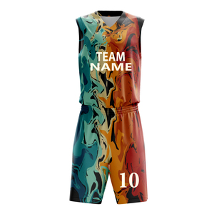 Conjunto de Uniforme de Baloncesto Sublimado Personalizado, Diseño de Camuflaje Negro Unisex para Adultos, Jersey y Pantalones Cortos de Poliéster Transpirable, Nombre del Equipo 10 - Product Image 5