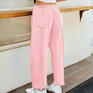 Women Cargo Sweatpants Wide Leg Pants High Waist <b>Drawstring</b> Joggers Loose Fit Streetwear Casual Lounge <b>Trousers</b> - Product Image 3