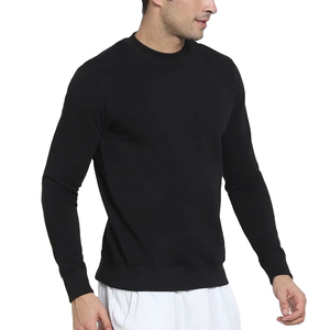 Suéter de Cuello Redondo Harry Johnson Production, Color Negro Sólido, Tejido de Algodón, Corte Regular, Manga Larga, Ropa de Otoño - Product Image 1