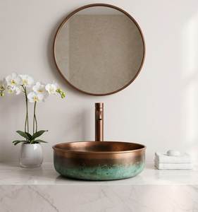 Lavabo de Cobre de Lujo Hecho a Mano, Lavabo Tipo Vaso, Decoración Elegante para Baño, Colección de Artesanía Metálica de Primera Calidad - Product Image 2