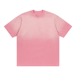 Camisetas Lisas de Algodón 100% Sólido, Estilo Oversize, de Alto Gramaje, Lavado Ácido, Desgastadas, para Hombre, Venta al por Mayor - Product Image 3