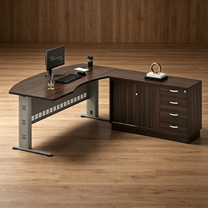 AY <b>Office</b> System V-QMB 55-SET 6 Feet Manager Commercial <b>Office</b> <b>Table</b> Sleek Modern Melamine Laminated L-shaped Executive 1 Year - Product Image 1