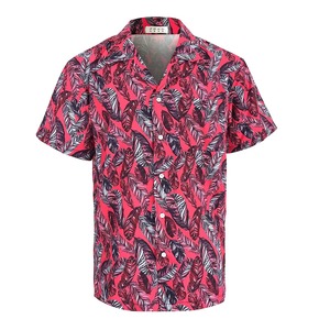เสื้อฮาวายลายทรอปิคอลแบบสั่งทำ เสื้อชายหาดแขนสั้นติดกระดุม เสื้อลำลองฤดูร้อน สั่งผลิตแบบซับลิเมชั่น ขายส่ง OEM - Product Image 2