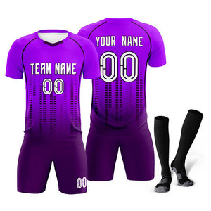 Sublimation <b>Soccer</b> Uniform for Men With Full Customization Breathable New Custom Teams Logo Kit Black Pink Football Uniform - Product Image 5