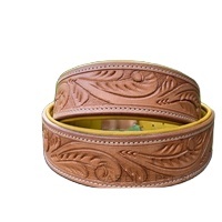 Exclusive Handmade Premium Quality 100% Genuine Leather <b>Dog</b> <b>Collar</b> With Hand Tooling Design Manufacturer Supplier Saman Exports - Product Image 2