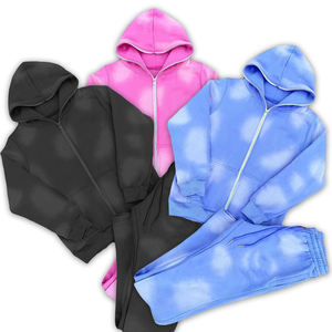 Ensemble de survêtement décontracté pour femme, vert menthe, vintage, à capuche, en polaire longue, à carreaux, coupe classique, écologique - Product Image 6