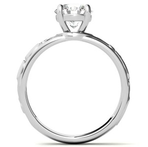 Round Cut <b>Solitaire</b> Moissanite <b>Ring</b> 925 Sterling <b>Silver</b> White Gold Plated Luxury Classic Engagement Wedding Promise Bridal <b>Ring</b> - Product Image 2