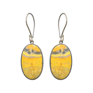 Pendientes de Plata de Ley 925 con Gema Ovalada Cabujón de 25.05 CTW, Diseño de Abeja, Listos para Enviar, Joyería para Mujer - Product Image 3