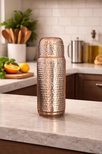 Premium pure copper Water Bottle Cycling Camping Transparent Flip Handle Design Direct <b>Drinking</b> <b>Straw</b> Boiling Business Gifts - Product Image 6