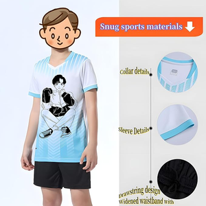 เสื้อฝึกซ้อมแบบแห้งเร็วระบายอากาศได้ดีพร้อมหมายเลขชื่อทีมแบบกำหนดเอง |   ชุดฟุตบอลผลิตจากโรงงาน - Product Image 4