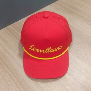 Gorras de Golf de 5 Paneles con Perforaciones Cortadas a Láser, Personalizadas OEM, Visera Precurvada, Bordado Plano, ODM, MOQ Bajo, Fábrica de Gorras - Product Image 3