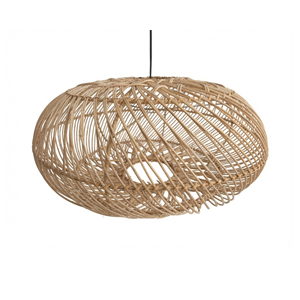 Handwoven Rattan Pendant Light Natural Brown Woven <b>Lampshade</b> Modern Indoor Hanging Lamp Decor - Product Image 2